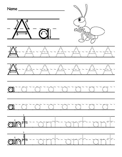 A Tracing Worksheet Ant