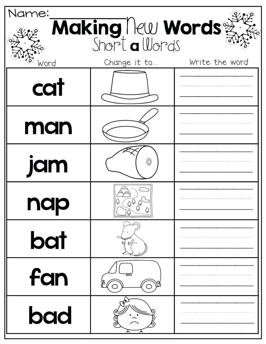 Activity Sheets For Kindergarten Phonics