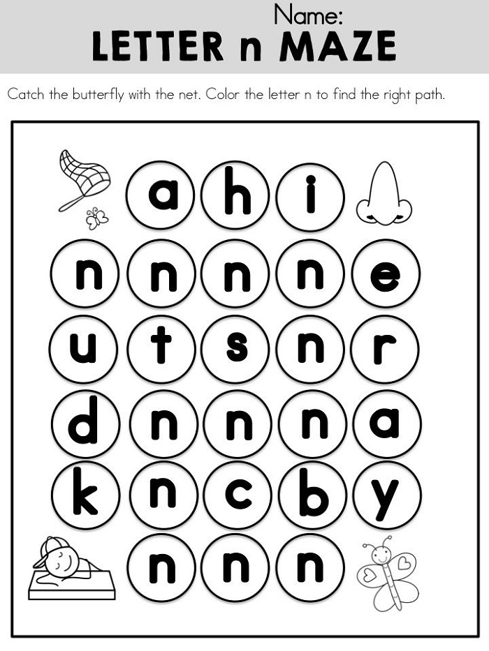 Alphabet Worksheets Maze