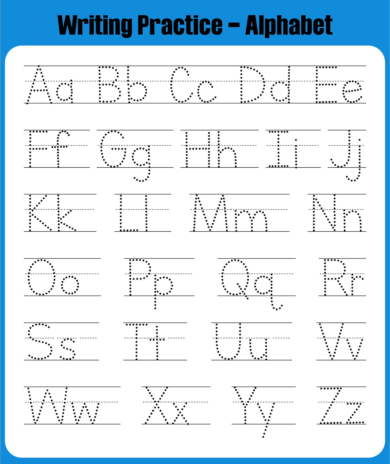 Free Printable Preschool Worksheets Tracing Letters Traceable