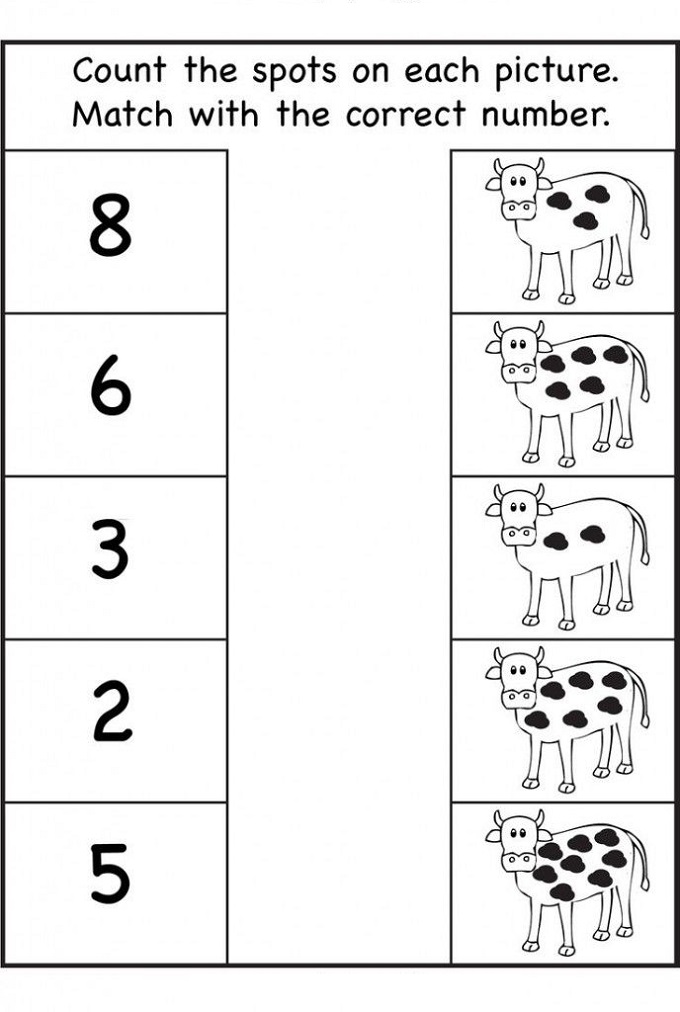 Counting Worksheet Preschool Animal