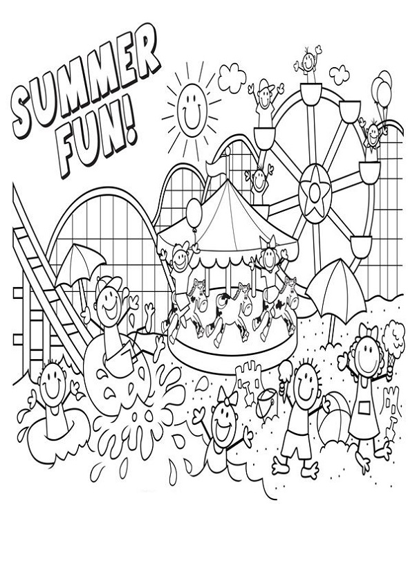 Free Coloring Pages For Kindergarten Summer