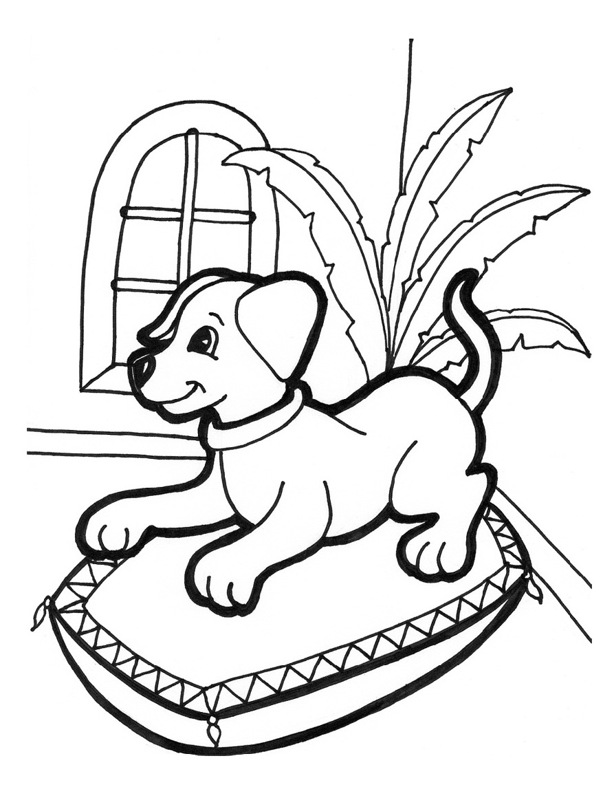Free Coloring Worksheets Puppies