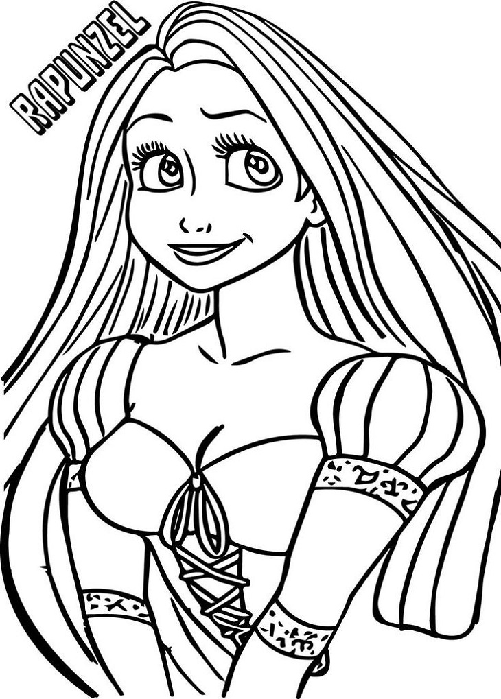 Free Download Coloring Pages Rapunzel