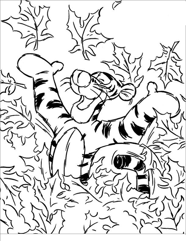 Free Fall Coloring Sheets Winnie The Pooh