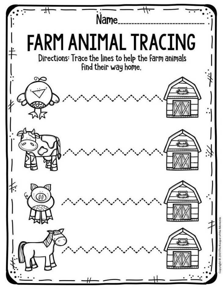 Free Kindergarten Worksheets Animal