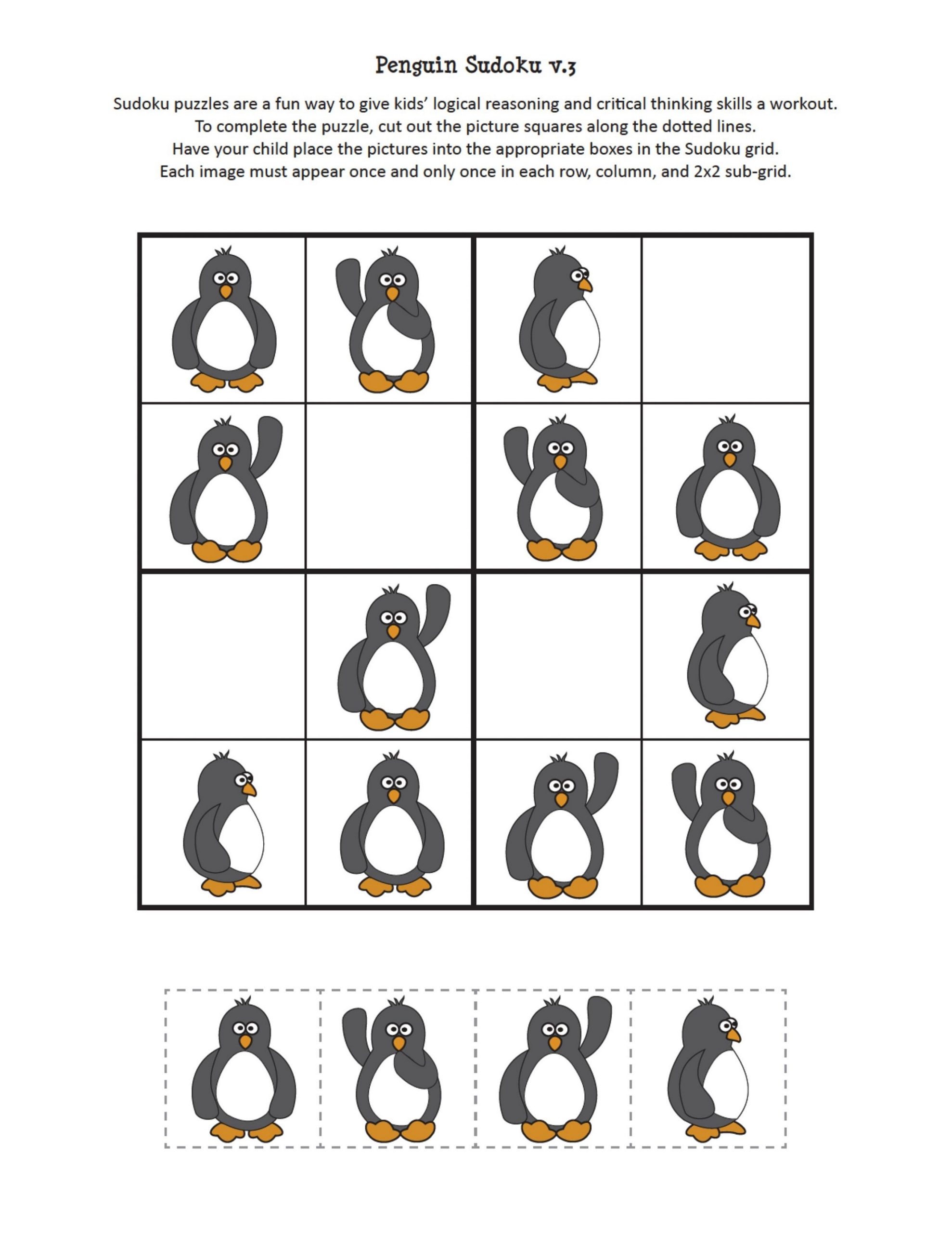 Free Printable Worksheet Pinguin