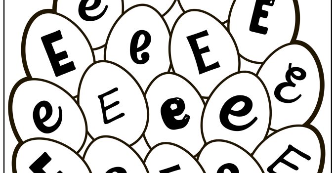 Kindergarten Letter Worksheets E