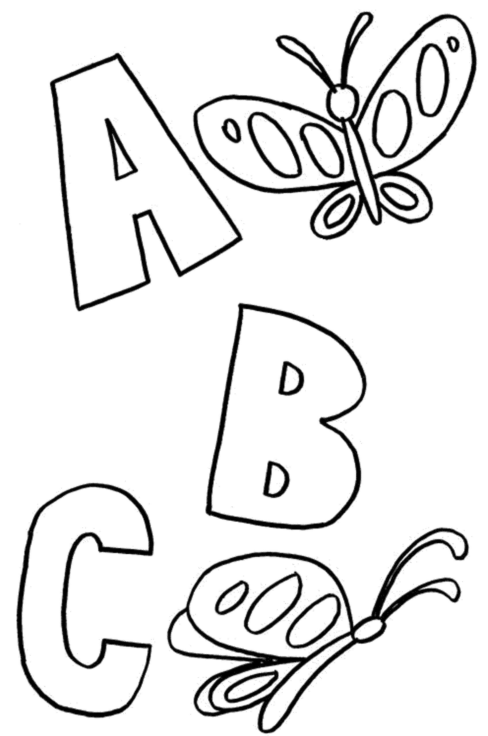 Preschool Coloring Pages Alphabet Abc