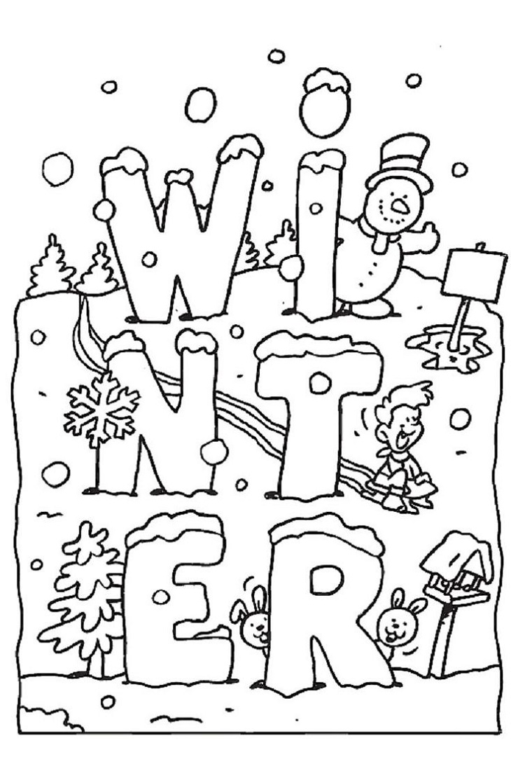 Free Printable Coloring Pages For Preschoolers Winter