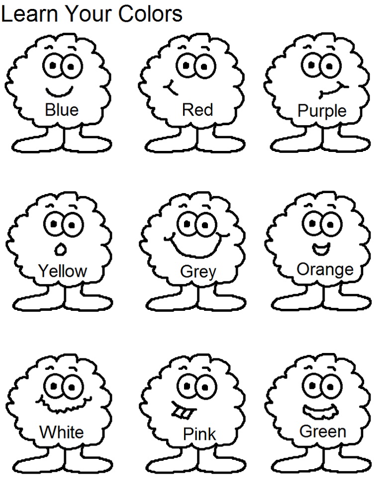 Learning Coloring Pages Toddlers