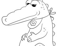 Letter Coloring Pages Free Alligator