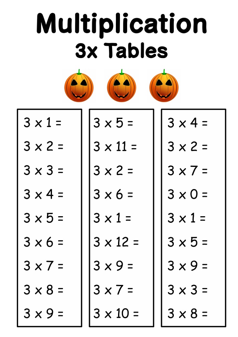 Multiplication Worksheets Halloween