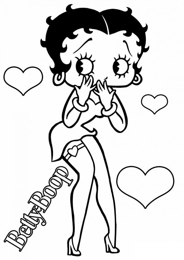 Printable Childrens Coloring Pages Betty Boop