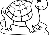 Simple Colouring Sheets Turtle