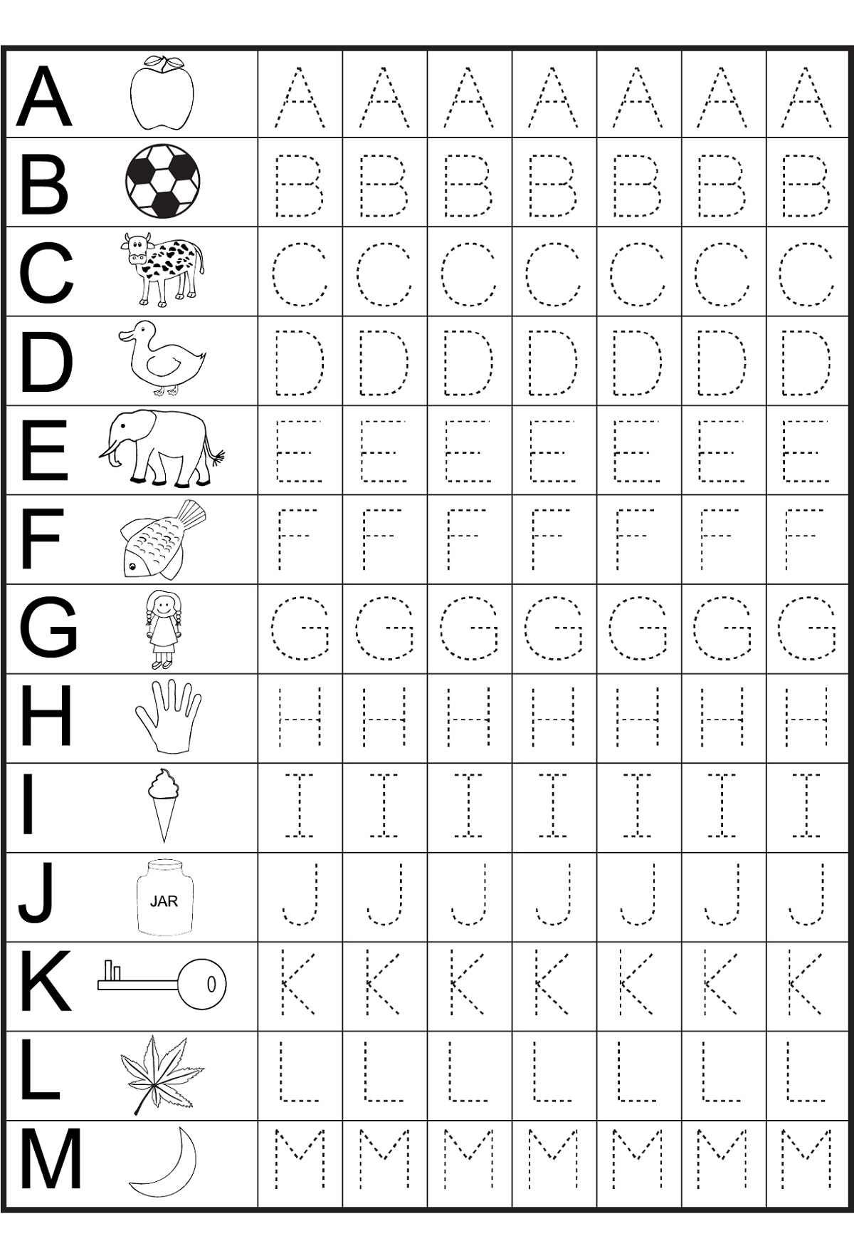 Alphabet Tracing Worksheets Pdf Children