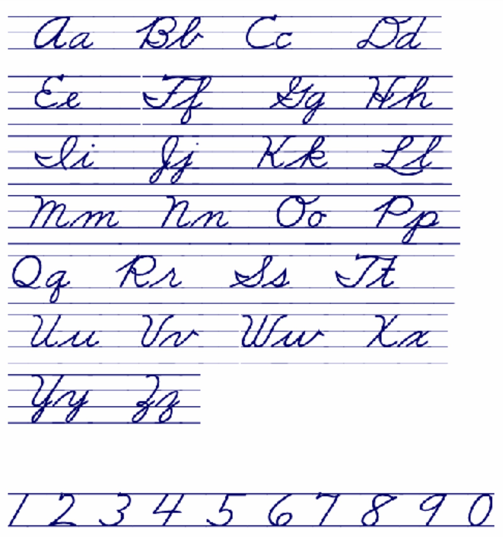 Cursive Worksheets Sheet Alphabet