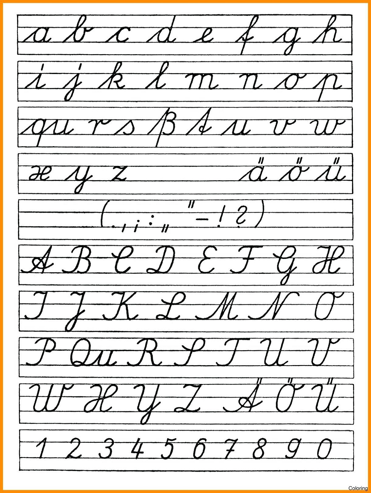 Cursive Writing Worksheets Alphabet