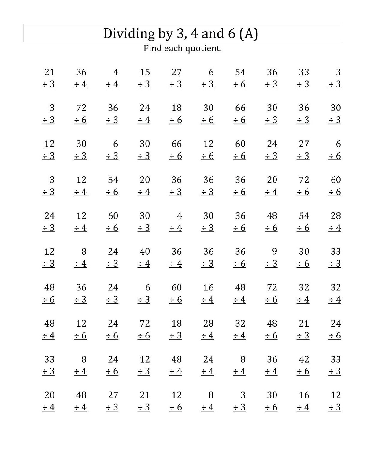 Free Printable Math Worksheets Sixth Grade