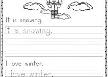 Handwriting Practice Sheets Winter