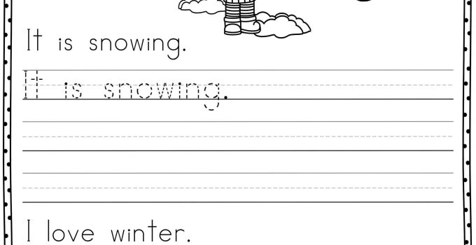 Handwriting Practice Sheets Winter