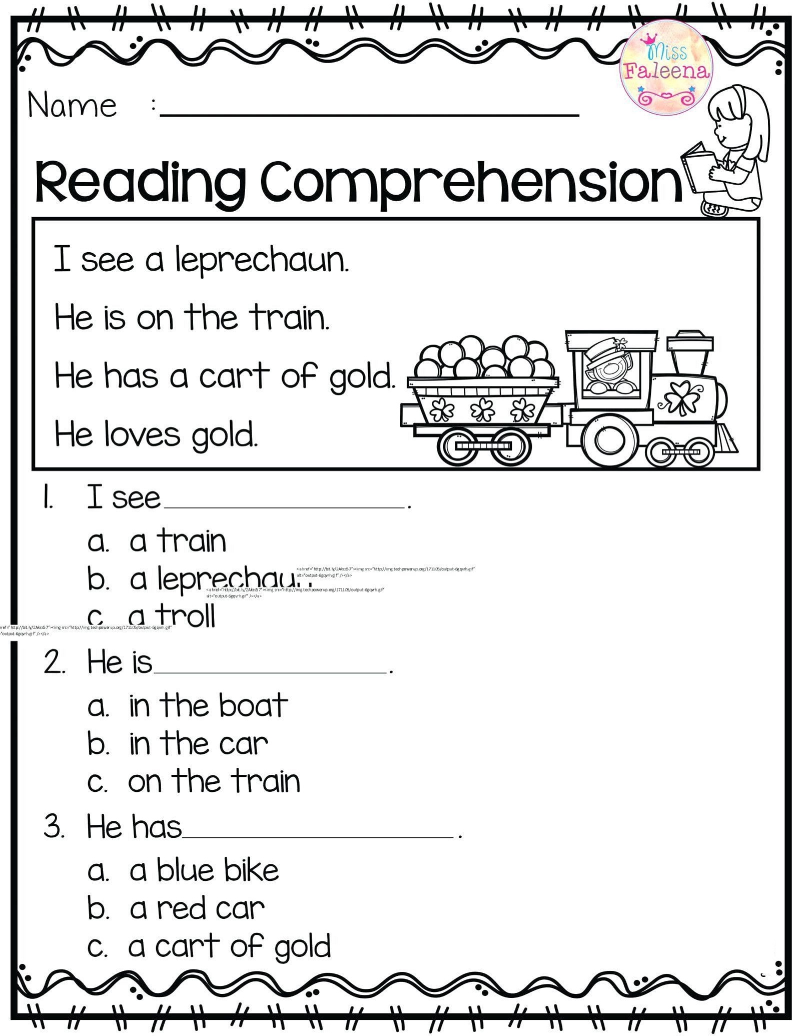 Kindergarten Worksheets Pdf Reading