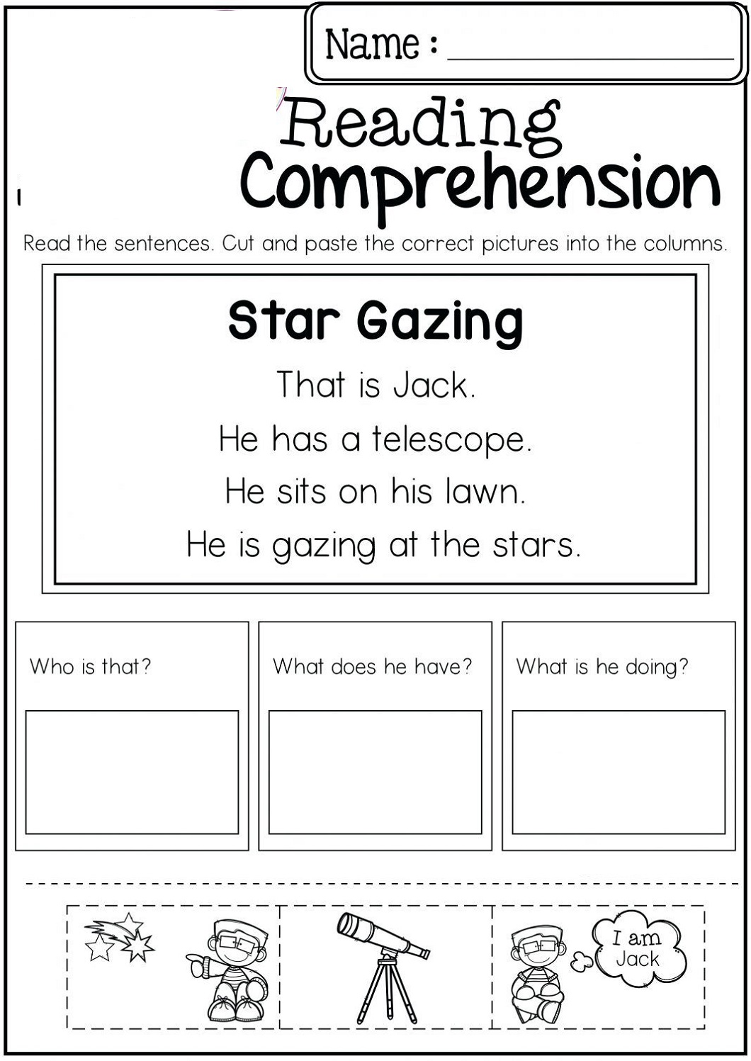 Kindergarten Worksheets Pdf Star Gazing