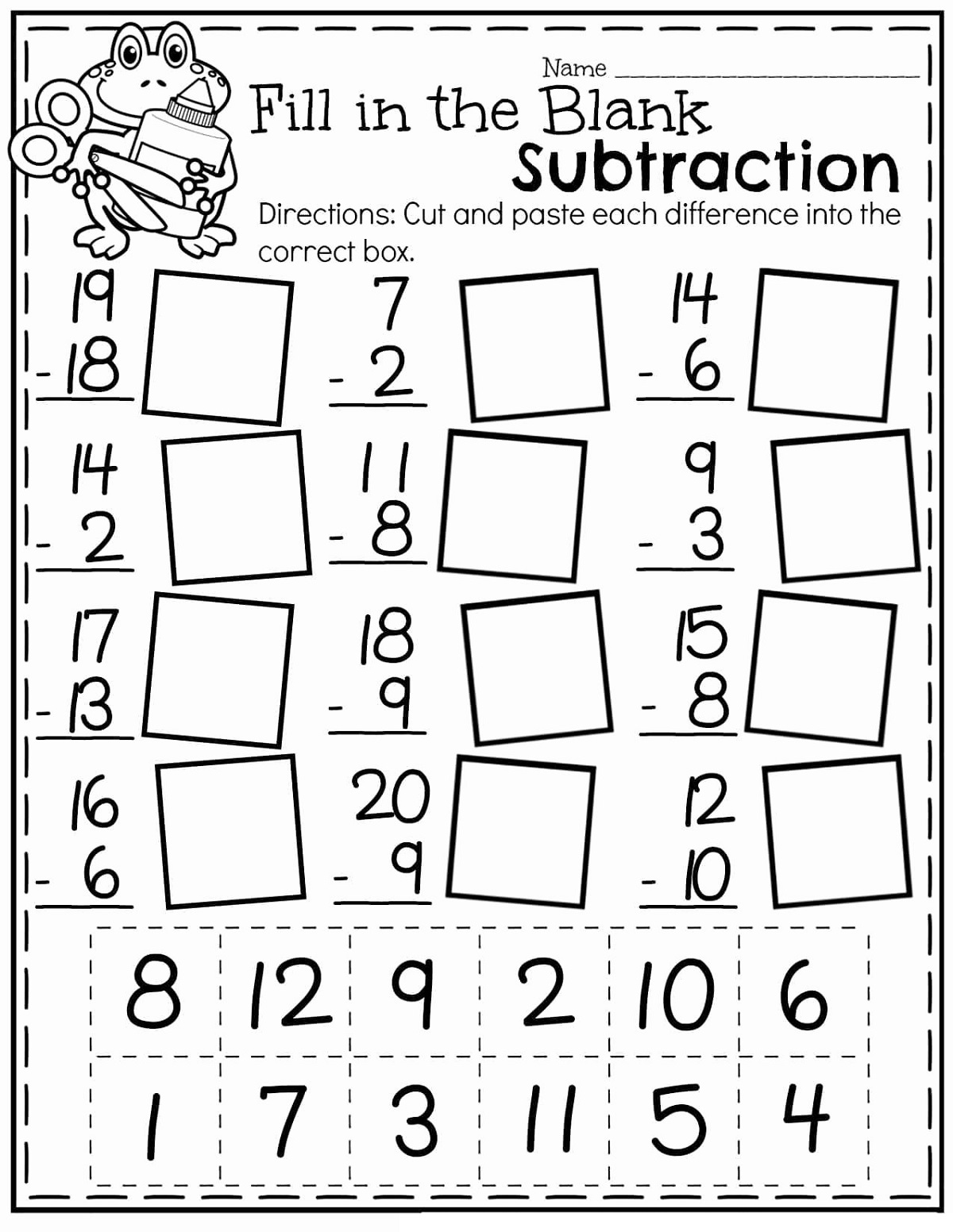 Preschool Math Worksheets Blank