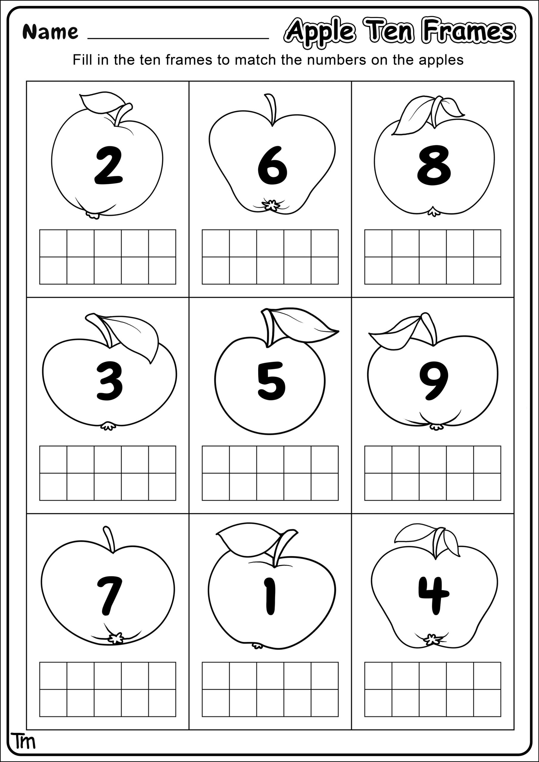 Preschool Worksheets Apple