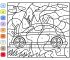 Color By Number Free Printable Car