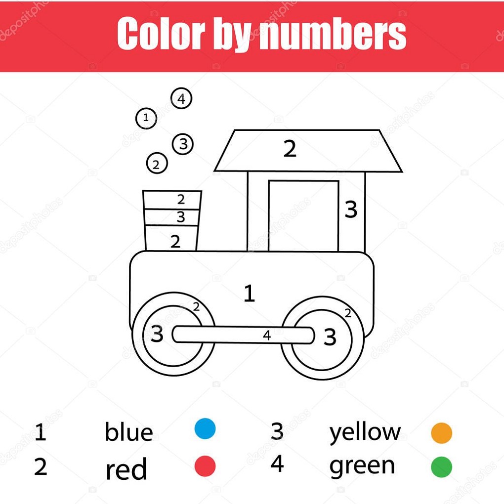 Color Worksheet For Preschool Train