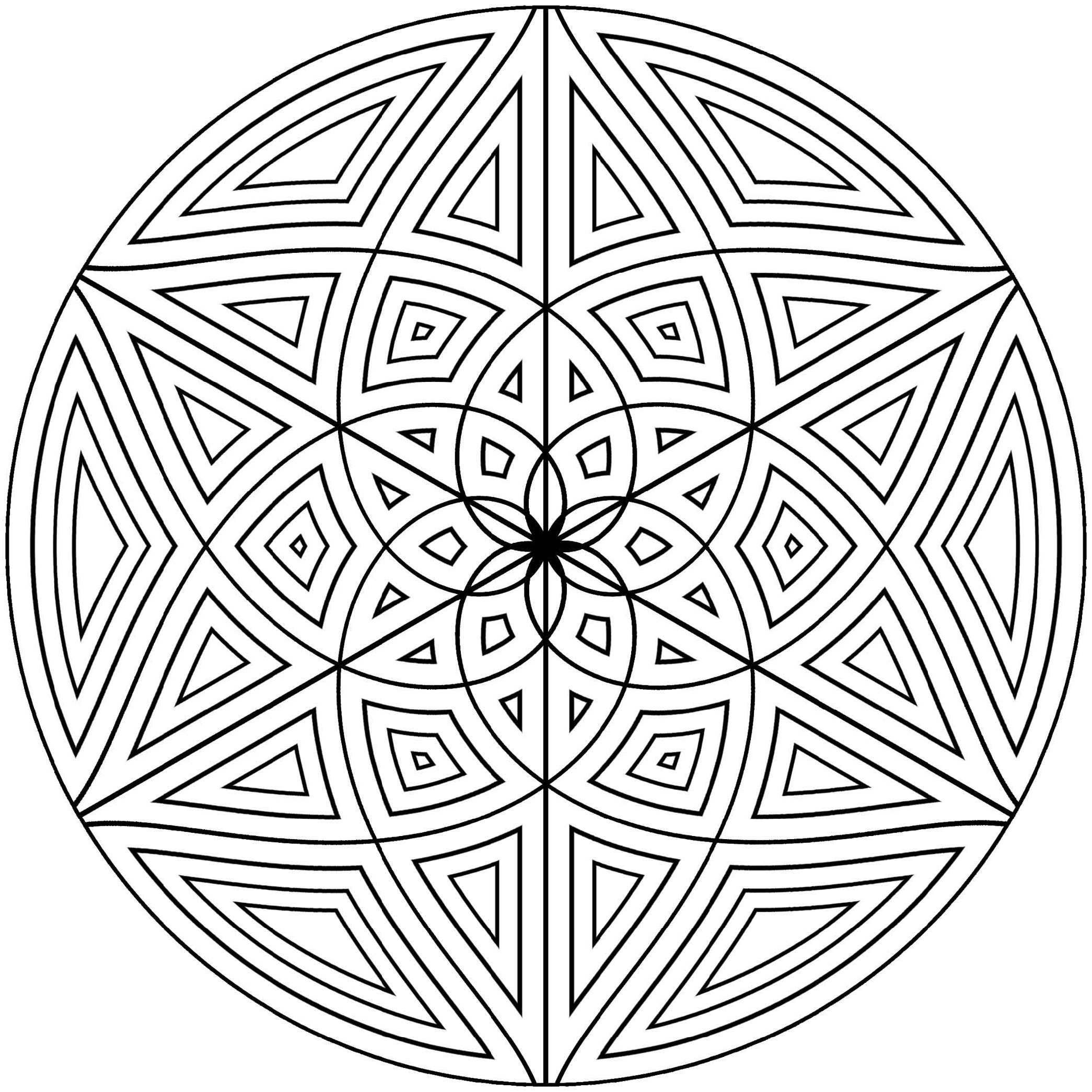 Coloring Pages To Print For Adults Geometric