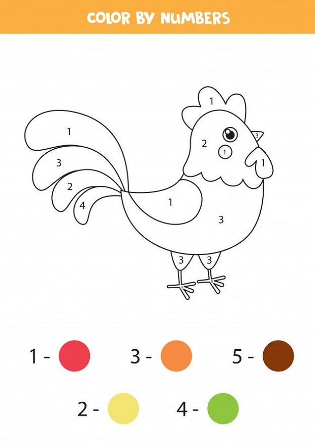 Colouring For Kindergarten Chiken