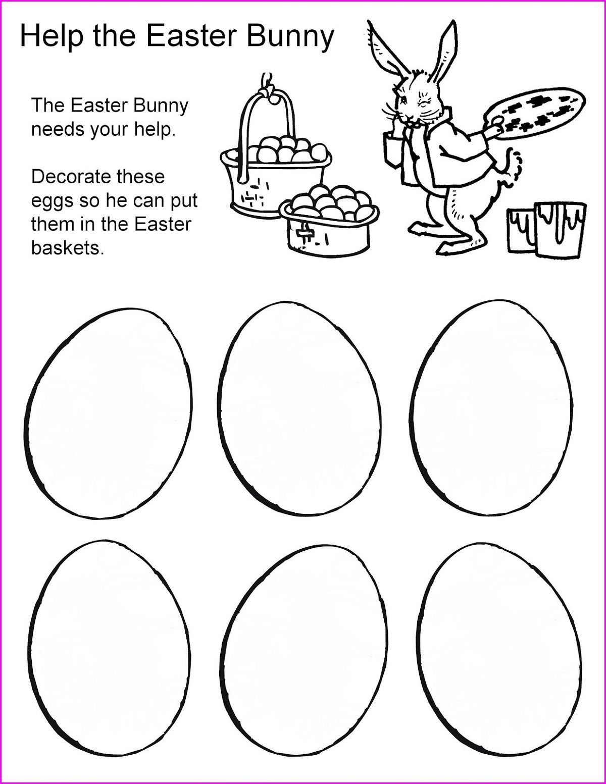 Easter Worksheets Bunny