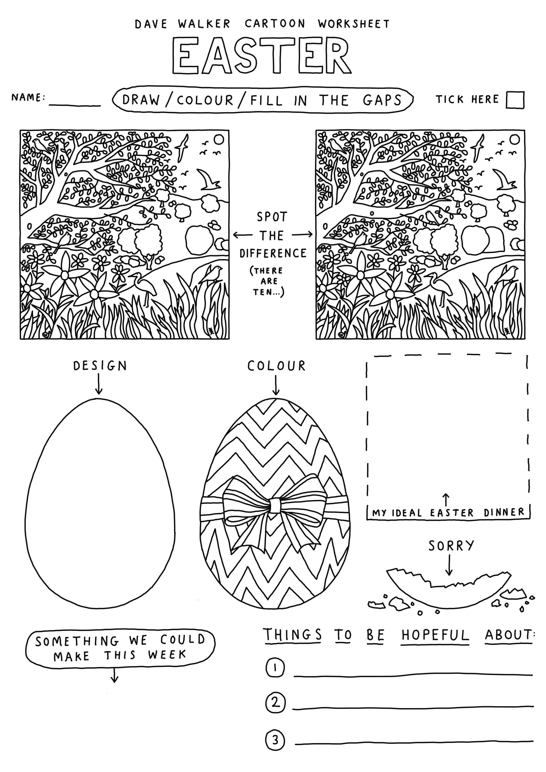 Easter Worksheets Draw