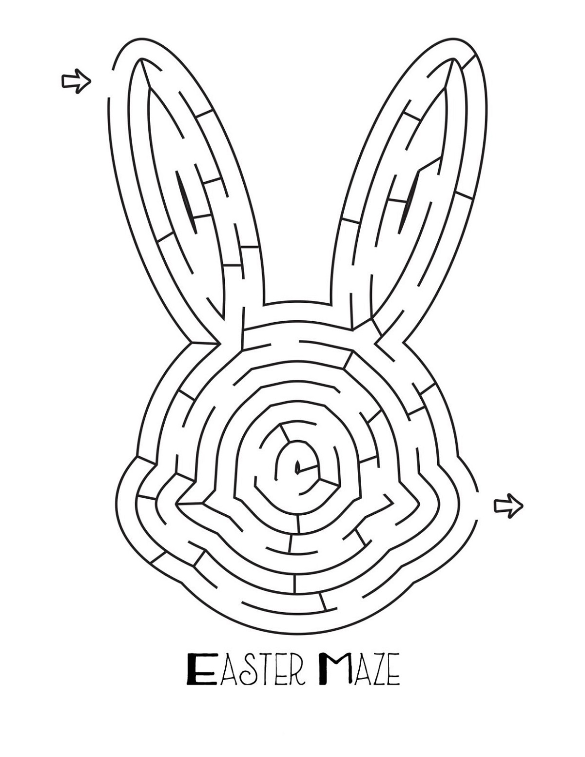 Easter Worksheets Maze