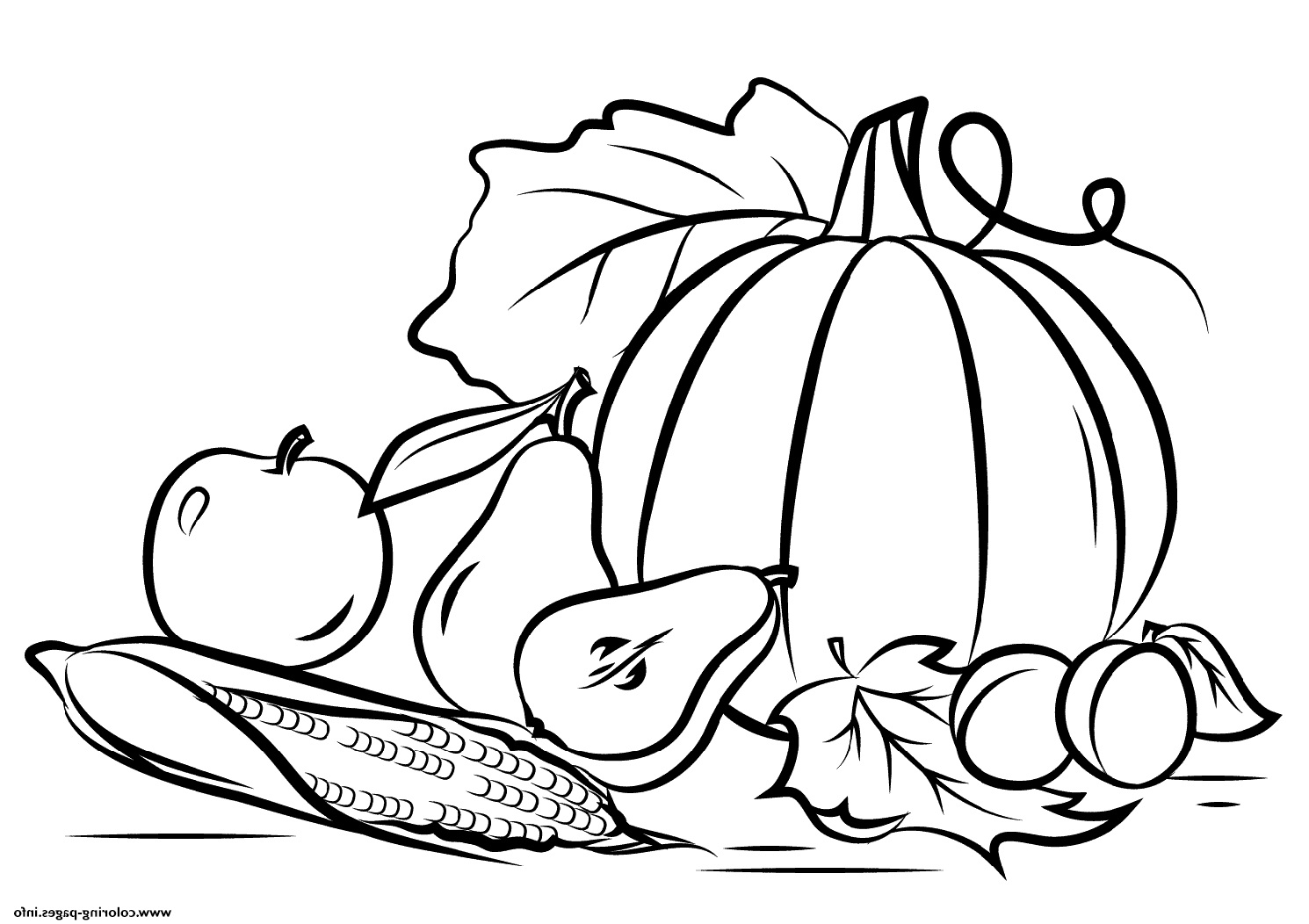 Easy Fall Coloring Pages Autumn