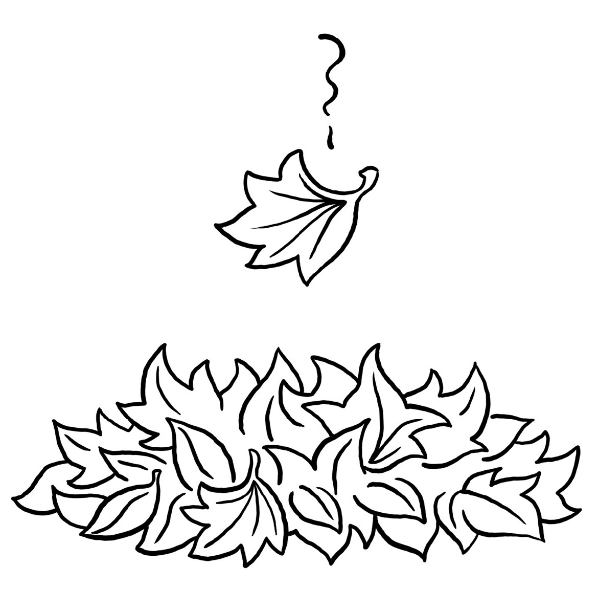 Easy Fall Coloring Pages Leaf