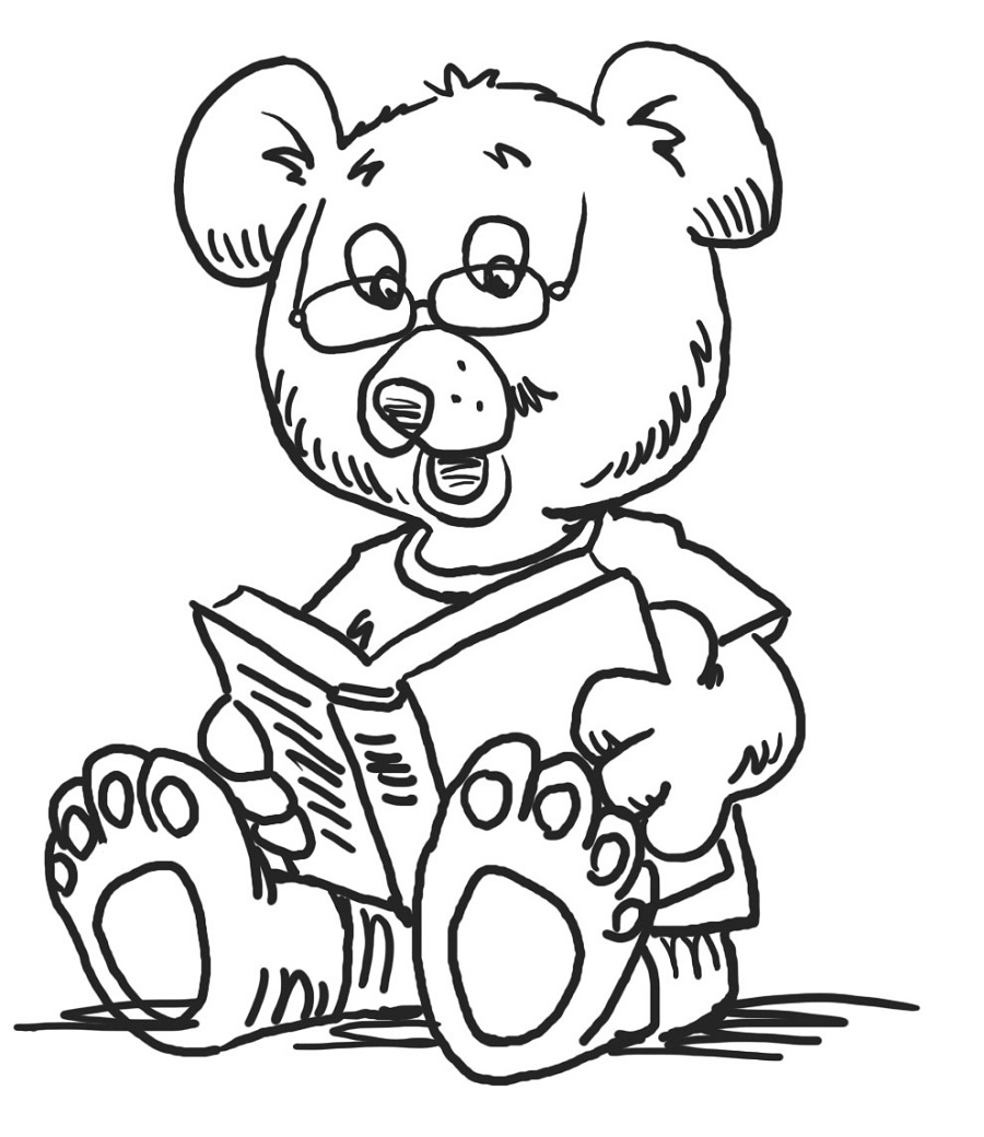 Math Coloring Pages Bear