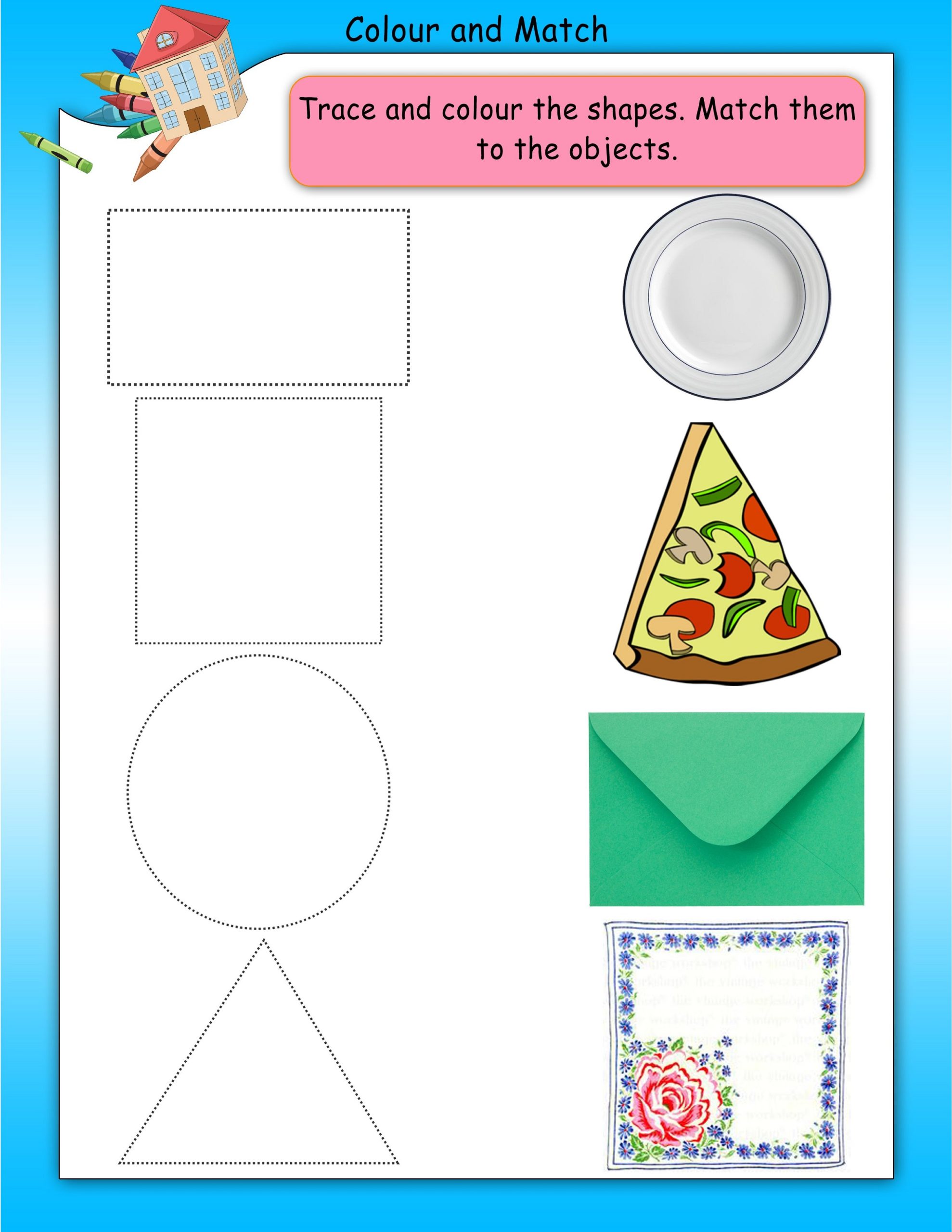 Shapes Worksheets For Kindergarten Math