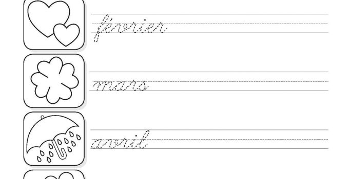 Cursive Writing Practice Sheets Canadian