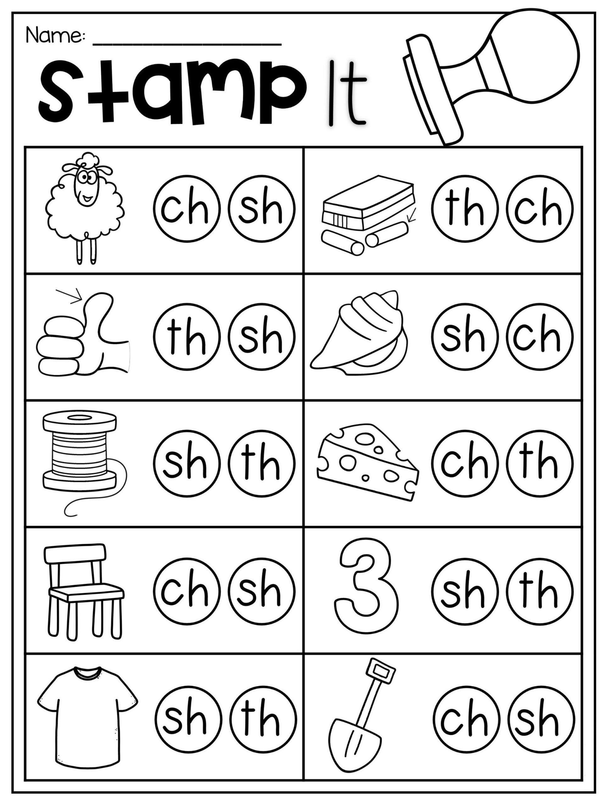 Digraph Worksheets Packet