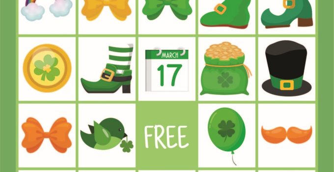 Free St Patrick's Day Printables Bingo