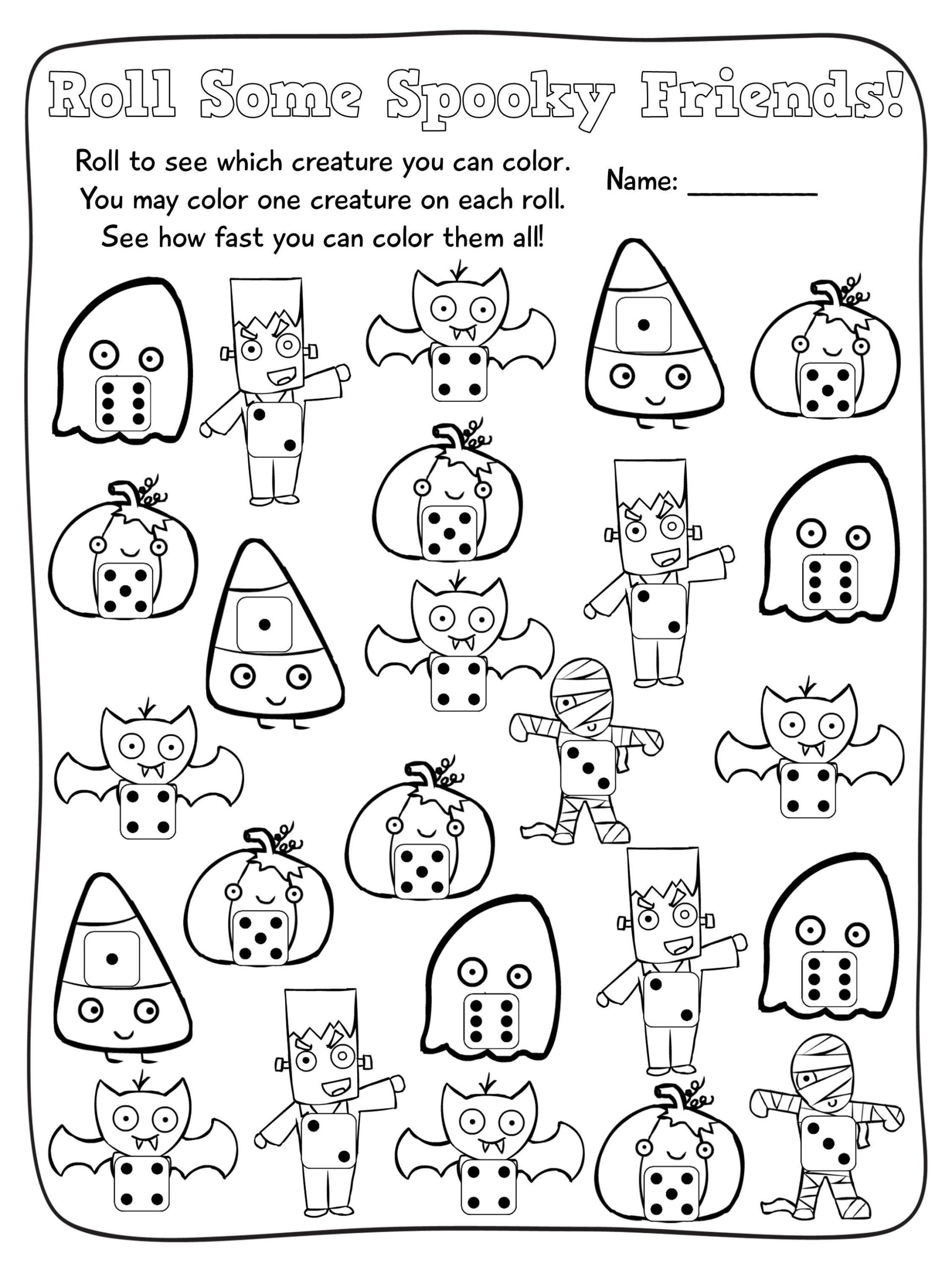 Halloween Worksheets For Preschool Math