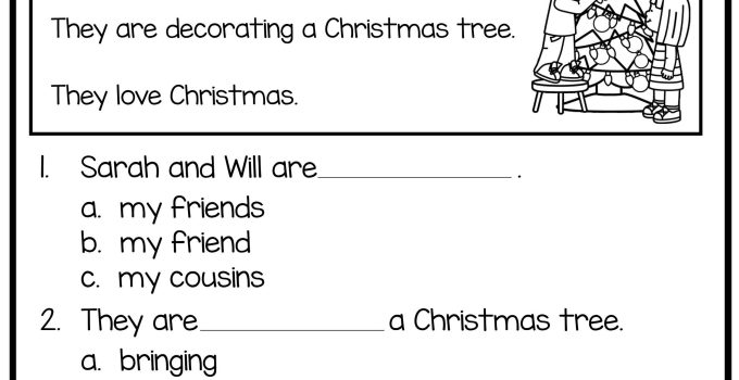 Kindergarten Reading Worksheets December