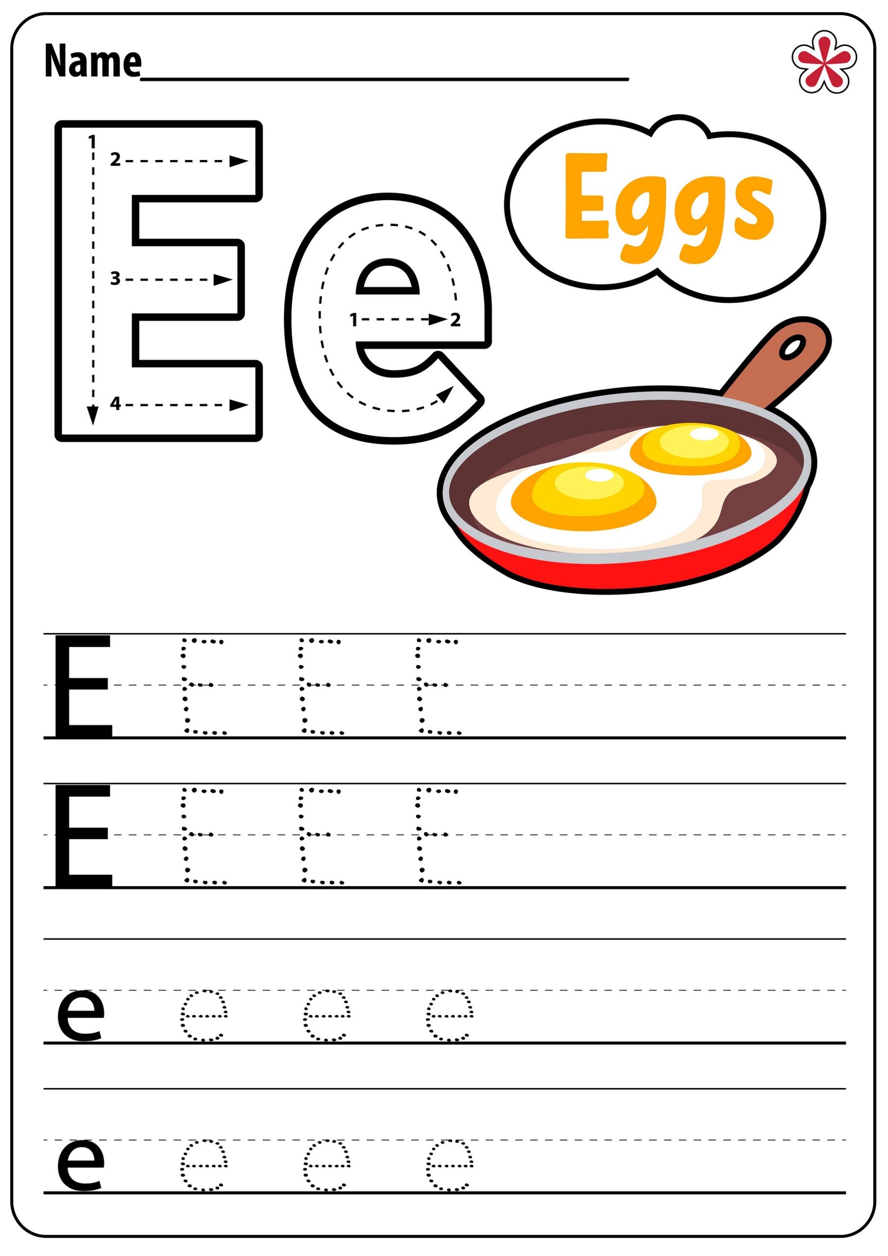 Letter A Preschool Worksheet Egg