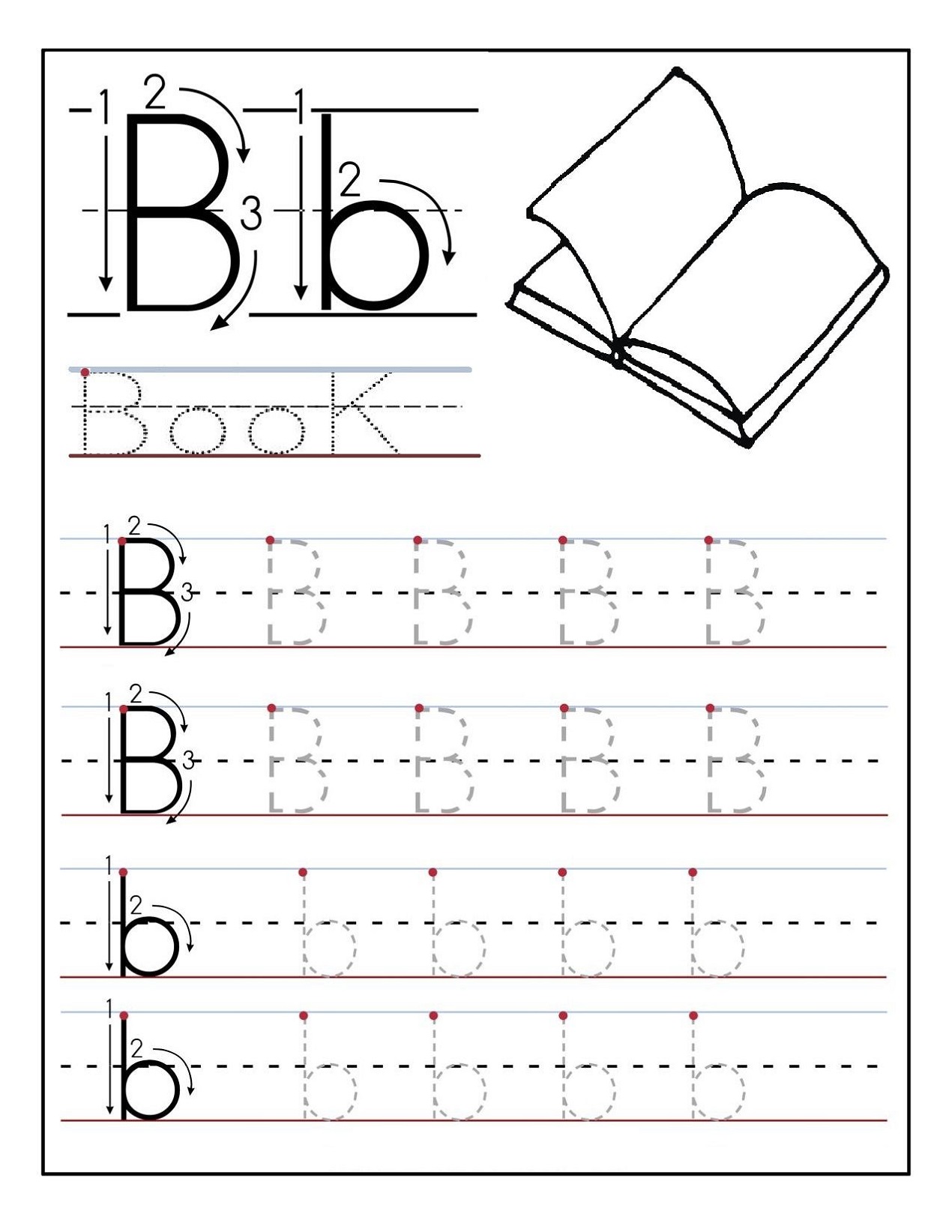 Letter B Worksheets Book