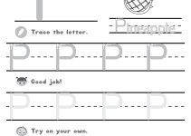 Letter P Worksheets Pineapple