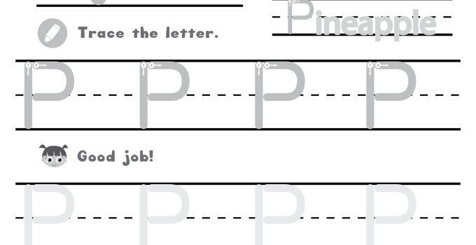 Letter P Worksheets Pineapple