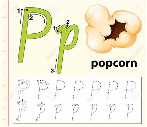 Letter P Worksheets Popcorn